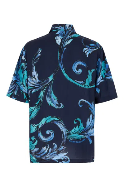 Shop Versace Jeans Couture Shirts In Blue