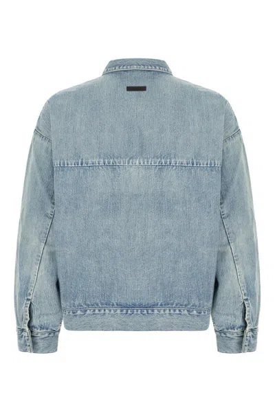 Fear Of God Denim Trucker Casual Jackets And Parka Blue In Indigo 2