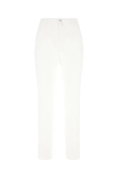 Jacob Cohen Denim Trousers With Back Pockets And Belt Loops In White