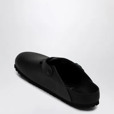 Birkenstock Boston Leather Buckled Clogs In Black