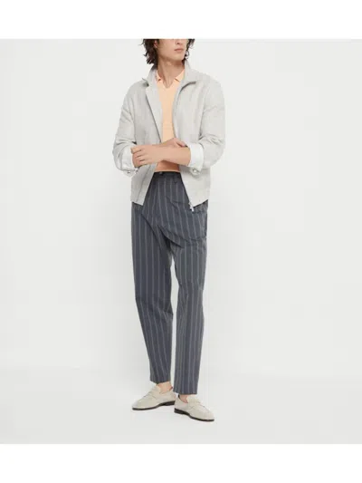 Brunello Cucinelli Men Water Resistant Linen Blend Jacket In Gray