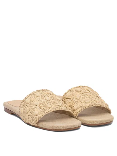 Castaã±er Embellished-flowers Sandals In Neutral