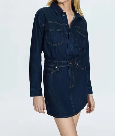 Pistola Nina Long Sleeve Denim Shirtdress In Multi