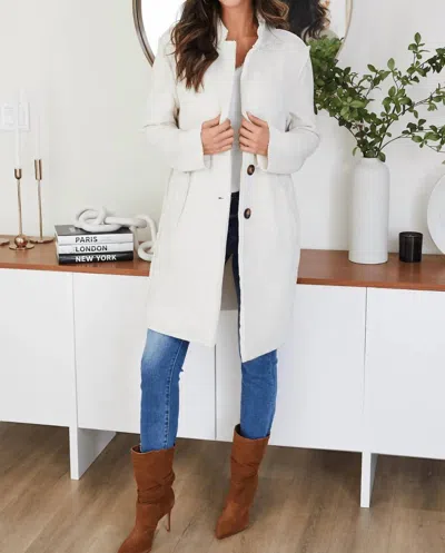 Milio Milano Curduroy Car Coat In Beige In Beige