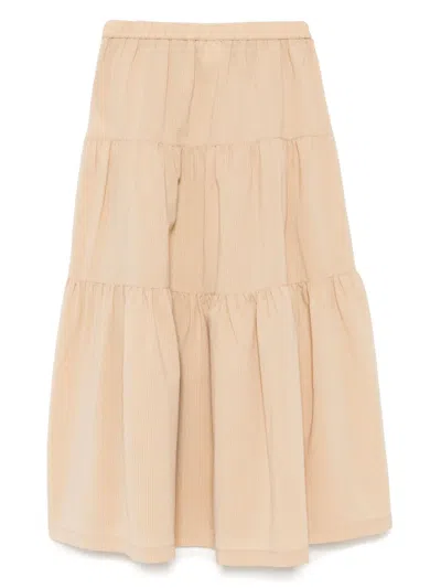 Chocoolate Tiered Skirt In Neutrals