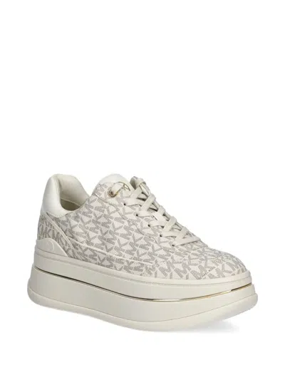 Michael Michael Kors Monogram-pattern Sneakers In White