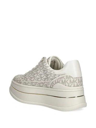 Michael Michael Kors Monogram-pattern Sneakers In White