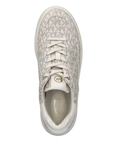 Michael Michael Kors Monogram-pattern Sneakers In White