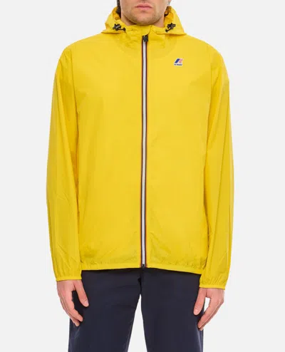 K-way Man Jacket Acid Green Size Xxs Polyamide In Yellow