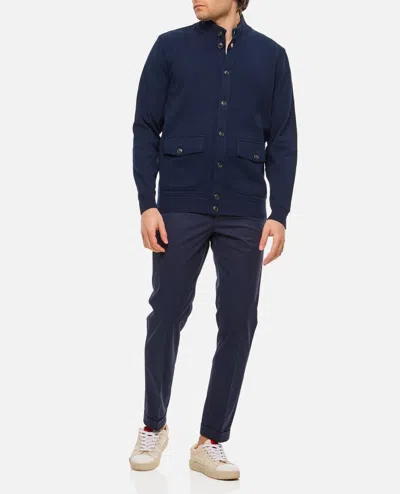 Fay Capri Slim-fit. Cotone Stretch Armaturato. Tasca America. F.do 18 Trousers In Blue
