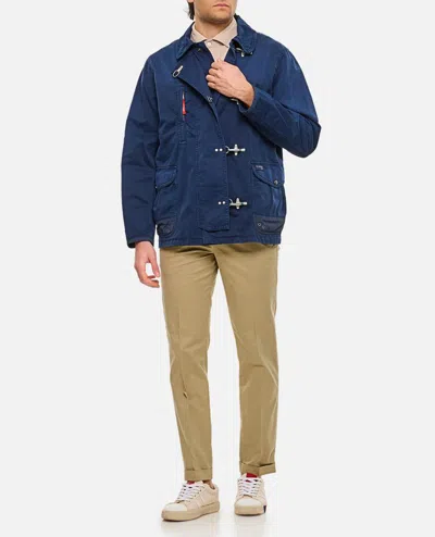Fay Giubbino In Twill Blu Navy Uomo In Blue