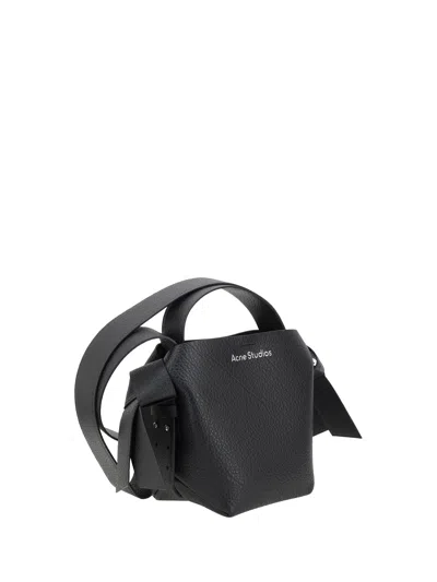 Acne Studios Women Mini Shoulder Bag With Musubi Knot In Black