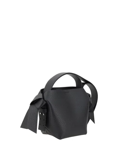 Acne Studios Women Mini Shoulder Bag With Musubi Knot In Black
