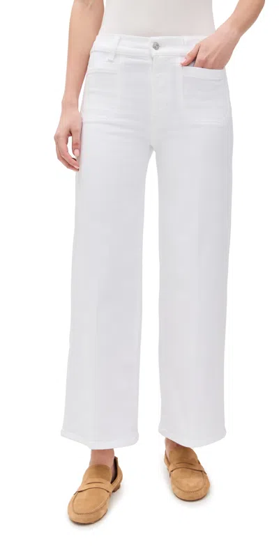 Frame High Rise Le Palazzo Crop Jean In Au Natural Clean Raw After In White