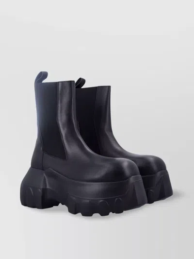 Rick Owens Beatle Mega Tractor Boots In Black