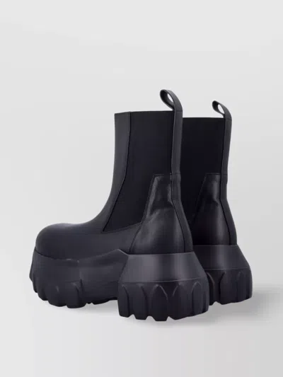Rick Owens Beatle Mega Tractor Boots In Black