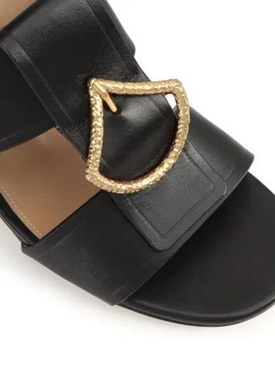 Sergio Rossi Block Heel Mules With Round Open Toe