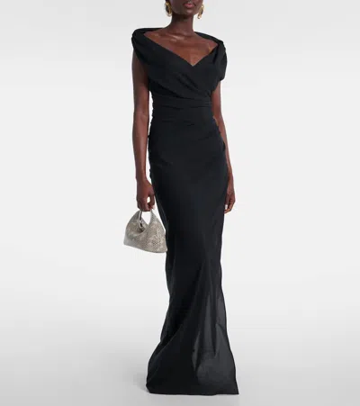 Jacquemus La Robe Rita Longue Gown In Black