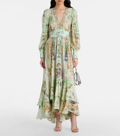 Camilla Crystal-embellished Silk Maxi Dress In Multicoloured