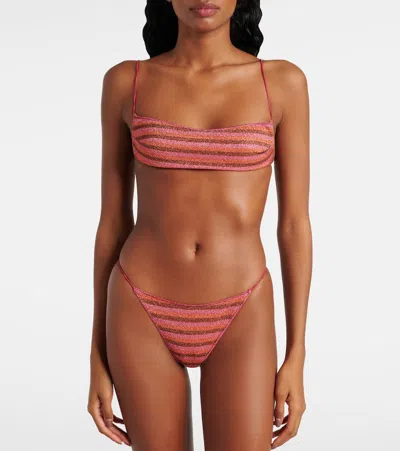 Oseree Oséree Lumière Striped Bikini In Multicoloured