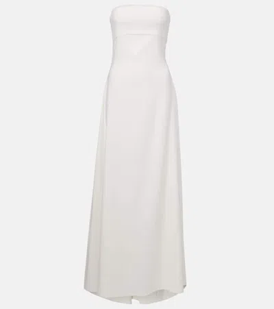 Jacquemus Strapless Maxi Dress In White