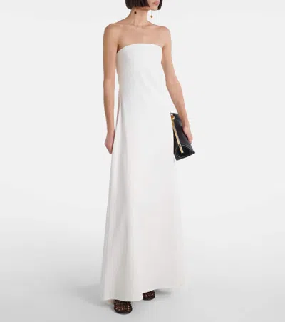 Jacquemus Strapless Maxi Dress In White