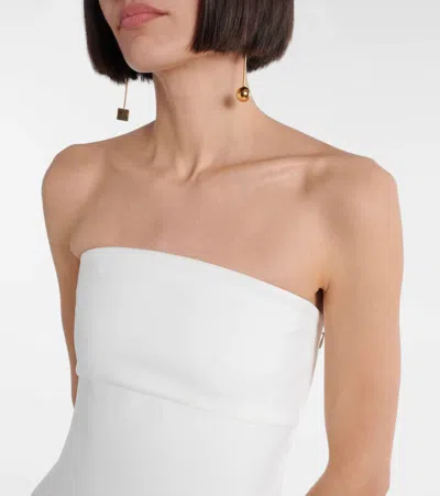 Jacquemus Strapless Maxi Dress In White