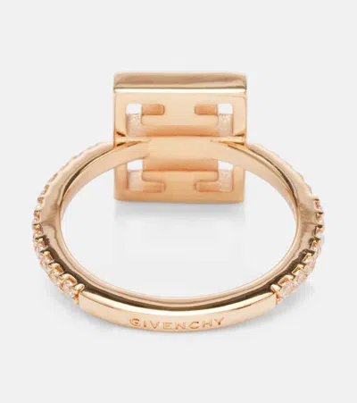 Givenchy 4g Swarovski-embellished Ring In Gold