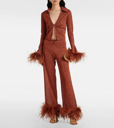 LUMIÈRE PLUMAGE羽毛边饰女式上衣