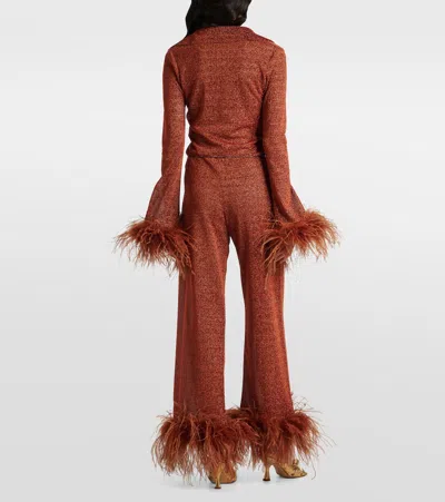 LUMIÈRE PLUMAGE羽毛边饰女式上衣