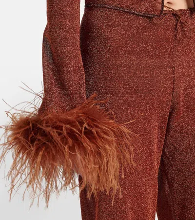 LUMIÈRE PLUMAGE羽毛边饰女式上衣