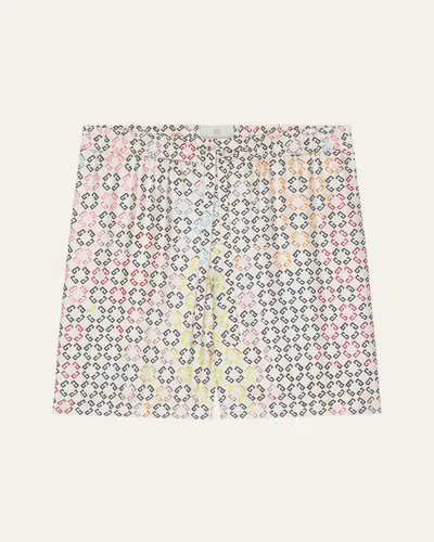 Givenchy Multicolor Pyjamas Shorts In Monogram 72 Silk In Multicolored