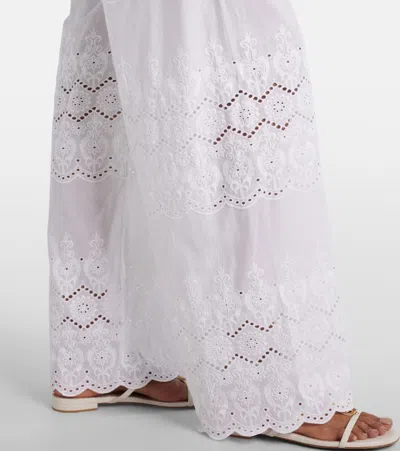 IMMY马德拉刺绣棉质阔腿裤