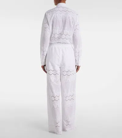 IMMY马德拉刺绣棉质阔腿裤