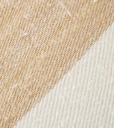 The House Of Lyria Chlore Silk And Linen-blend Cushion In Beige