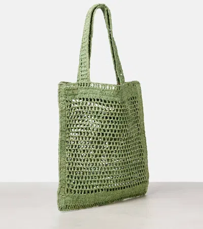 Chloé Chloe Women Green Raffia Estate Banana Shopping Bag