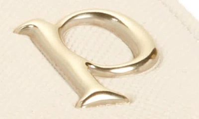 Nordstrom Initial Rectangular Jewelry Box In P- Cream- Gold