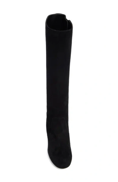 Stuart Weitzman Sofia Zip 75 Suede Knee-high Boot In Black