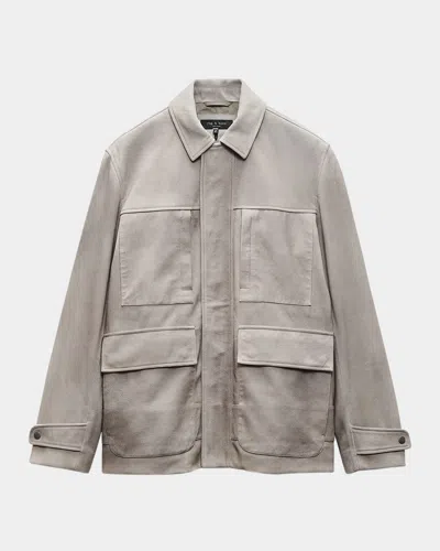 Rag & Bone Men's Pace Suede Chore Jacket In Desert
