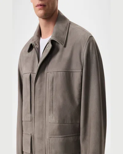 Rag & Bone Men's Pace Suede Chore Jacket In Desert
