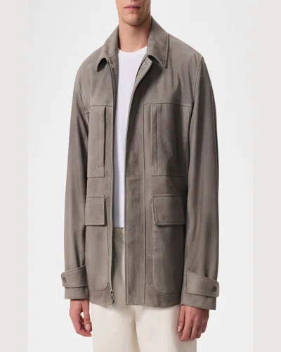 Rag & Bone Men's Pace Suede Chore Jacket In Desert