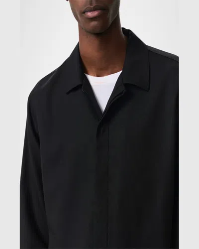 Rag & Bone Men's Ripstop Wool Overshirt In Black