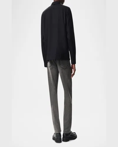 Rag & Bone Men's Ripstop Wool Overshirt In Black