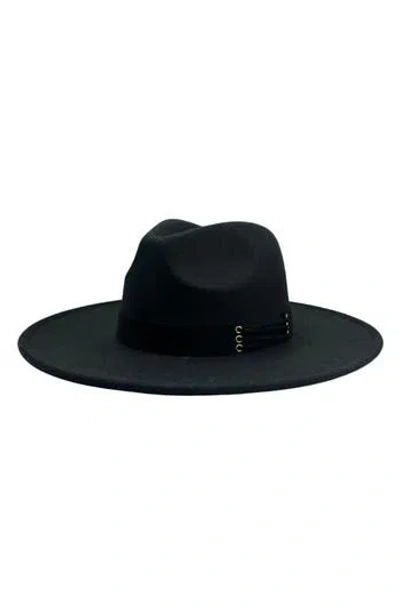 Marcus Adler Wide Brim Felt Panama Hat In Black
