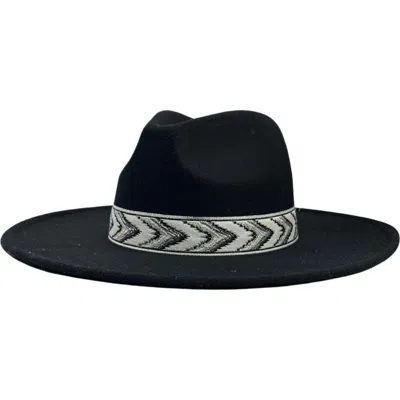 Marcus Adler Wide Brim Felt Panama Hat In Black