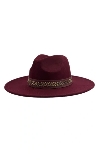 Marcus Adler Chain Felt Panama Hat In Burgundy