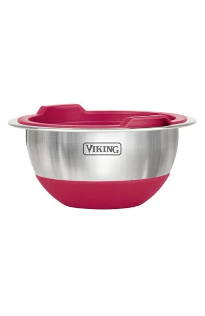 Viking 10 Pc Stainless Steel Mixing Bowl Set In Red