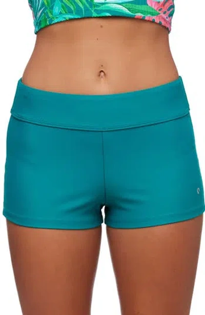 Next By Athena Good Karma Jump Start Swim Shorts In Deep Lake