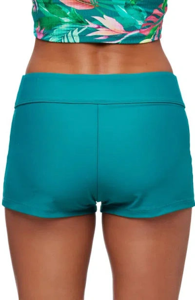 Next By Athena Good Karma Jump Start Swim Shorts In Deep Lake