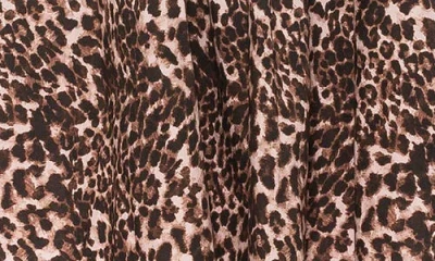 Alexia Admor Isla Flared Cotton Blend Midi Skirt In Leopard